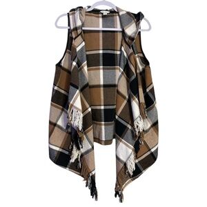 Cato Plaid Vest Hoodie Women’s Ladies Size Large